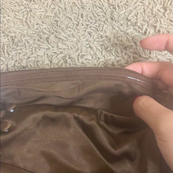 Showpo NWT Elegant Brown Strapless Dress Charlita Maxi Dress Satin Cowl Back - Picture 8 of 9